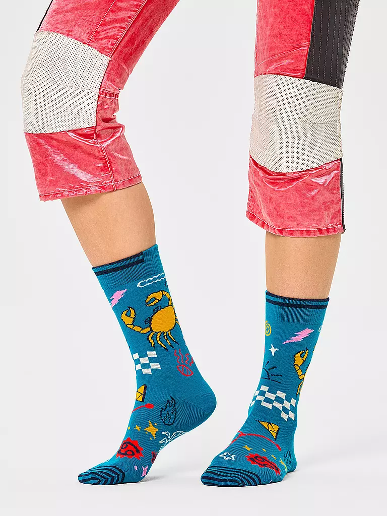 HAPPY SOCKS | Calcetines de mujer 36-40 CÁNCER white | Petróleo