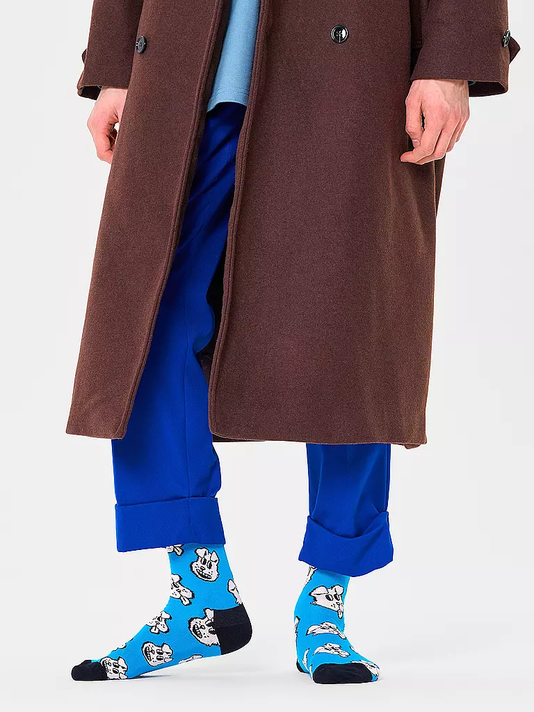 HAPPY SOCKS | Calcetines de mujer 36-40 DOGGO turquesa | Turquesa