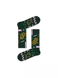 HAPPY SOCKS | Calcetines de mujer 36-40 LÖWE naranja | Verde oscuro