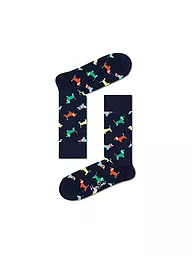 HAPPY SOCKS | Calcetines de mujer 36-40 PUPPY LOVE navy | Azul oscuro