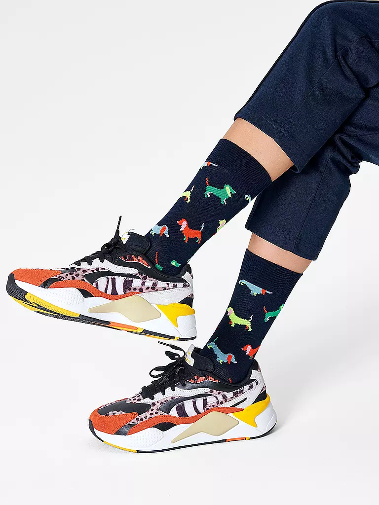 HAPPY SOCKS | Calcetines de mujer 36-40 PUPPY LOVE navy | 