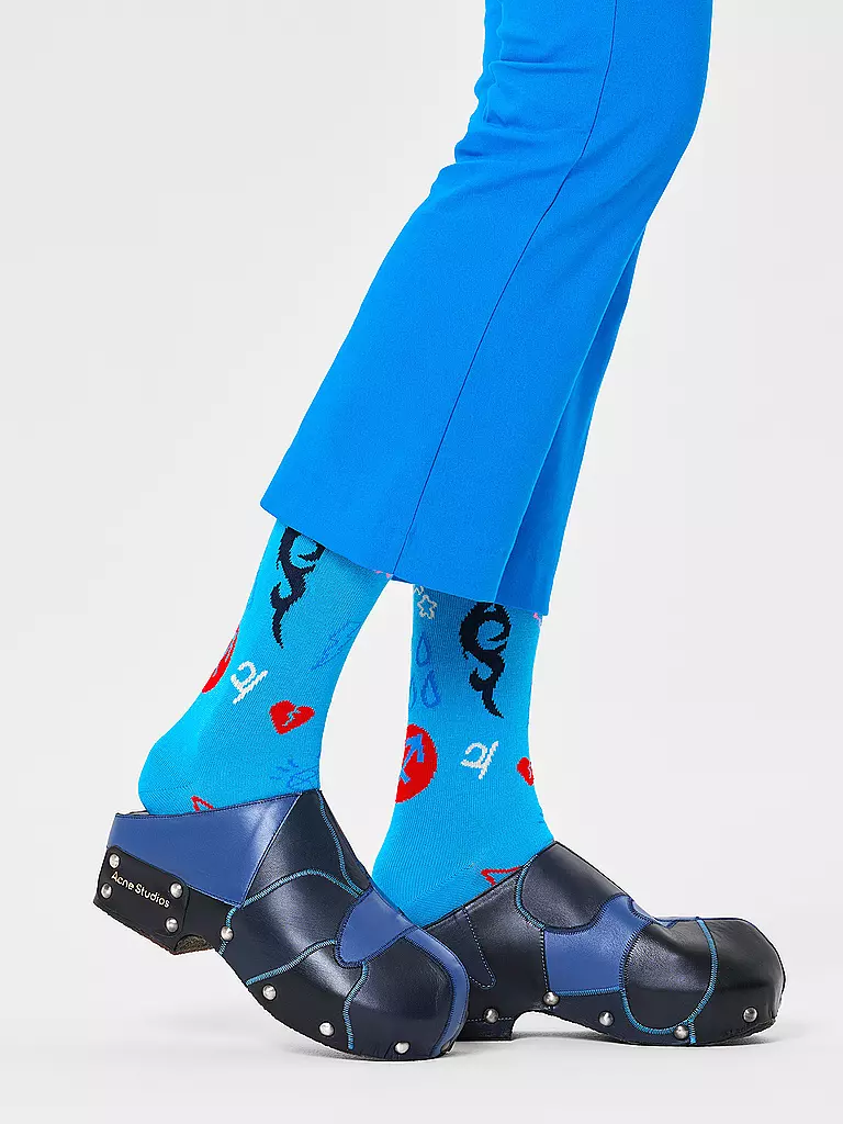 HAPPY SOCKS | Calcetines de mujer 36-40 SCHÜTZE light purple | Turquesa