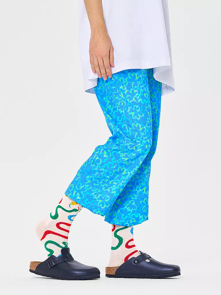 HAPPY SOCKS | Calcetines de mujer 36-40 SNAKES white | Crema
