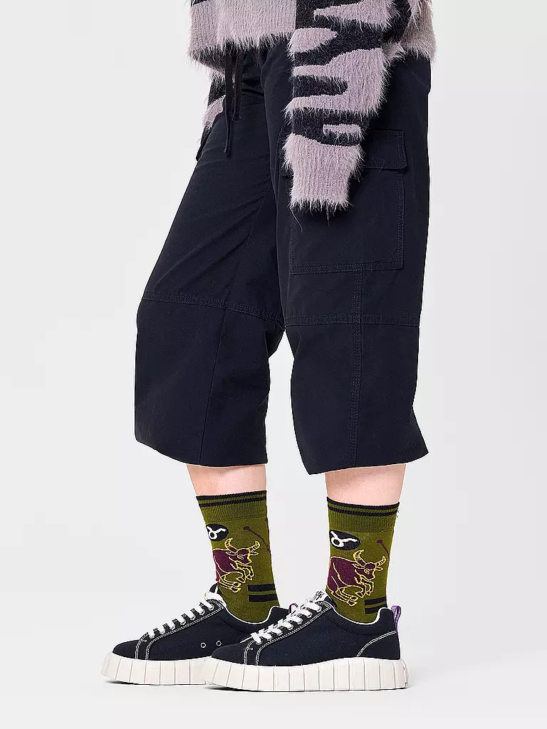 HAPPY SOCKS | Calcetines de mujer 36-40 TAURO verde oscuro | 