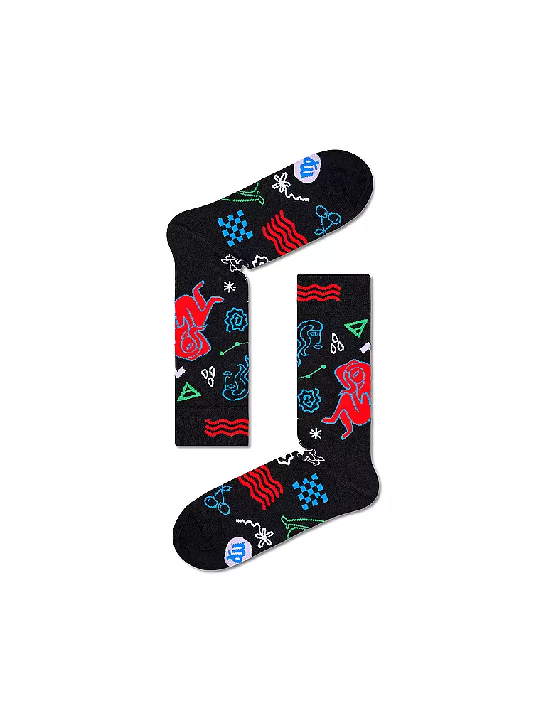 HAPPY SOCKS | Calcetines de mujer 36-40 VIRGO beige | Negro