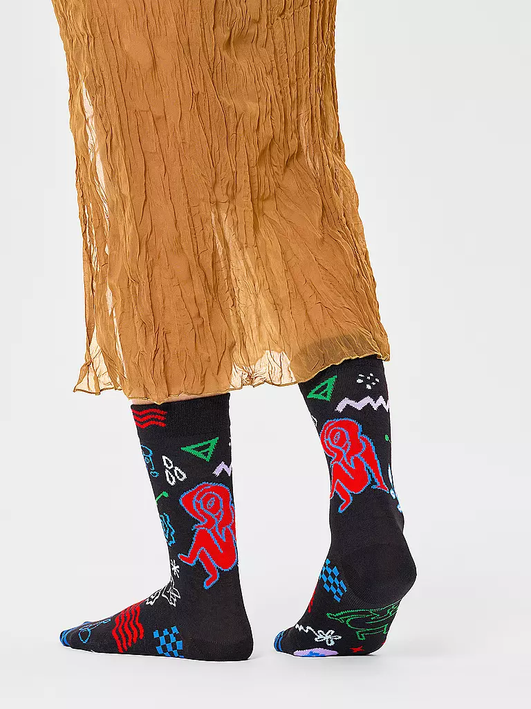 HAPPY SOCKS | Calcetines de mujer 36-40 VIRGO beige | Negro