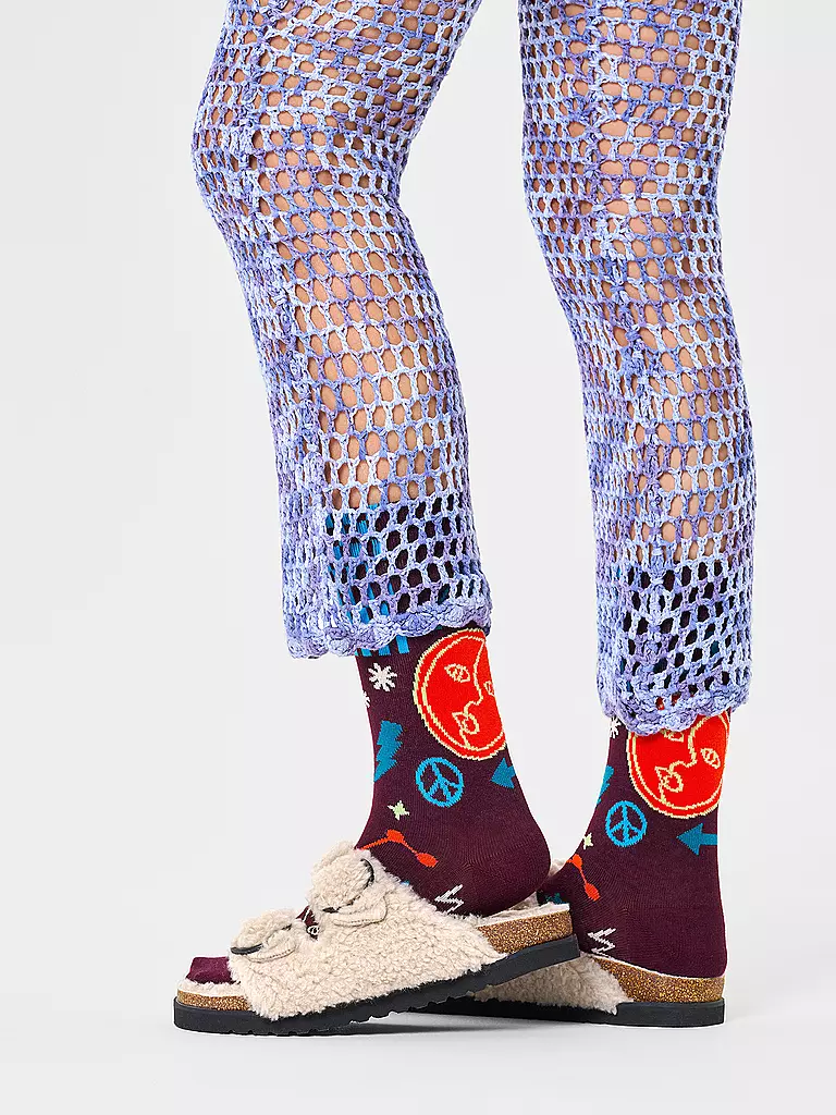 HAPPY SOCKS | Calcetines de mujer 36-40 ZWILLING rojo oscuro | Rojo oscuro