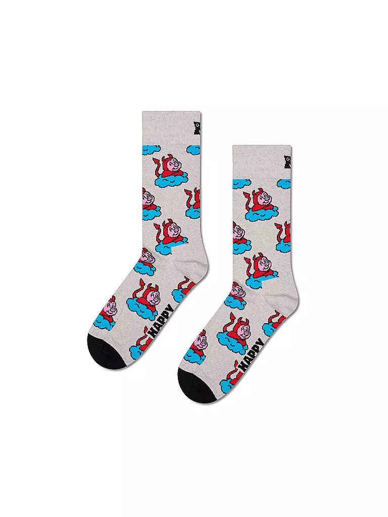 HAPPY SOCKS | Calcetines de mujer BAD PIG 36-40 gris | Gris claro
