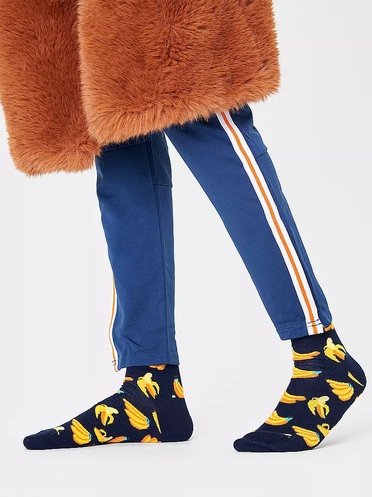 HAPPY SOCKS | Calcetines de mujer BANANA 36-40 azul oscuro / marino | Azul oscuro