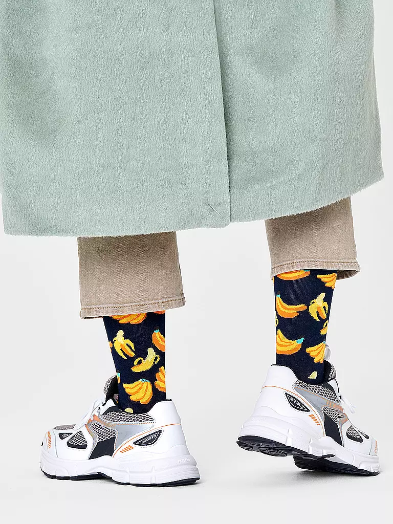 HAPPY SOCKS | Calcetines de mujer BANANA 36-40 azul oscuro / marino | 