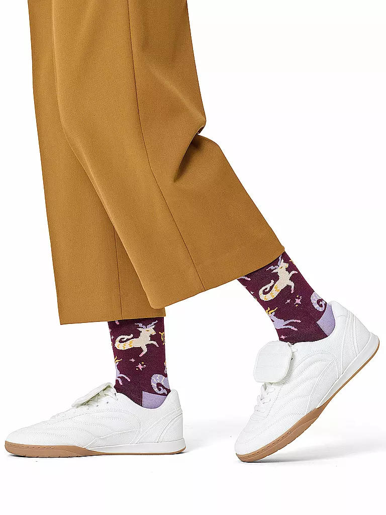 HAPPY SOCKS | Calcetines de mujer CAPRICORNIO 36-40 rojo oscuro | Rojo oscuro