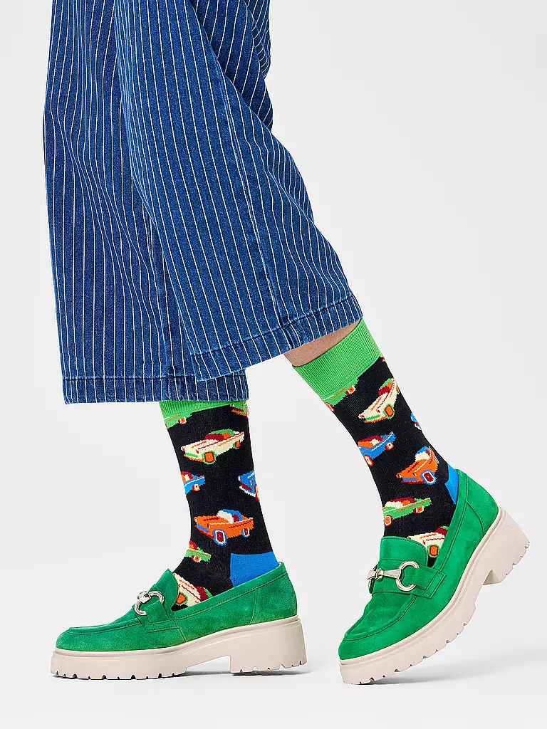 HAPPY SOCKS | Calcetines de mujer CAR 36-40 negro multi | Negro