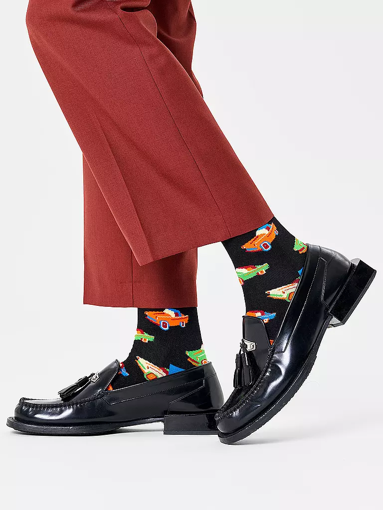 HAPPY SOCKS | Calcetines de mujer CAR 36-40 negro multi | 
