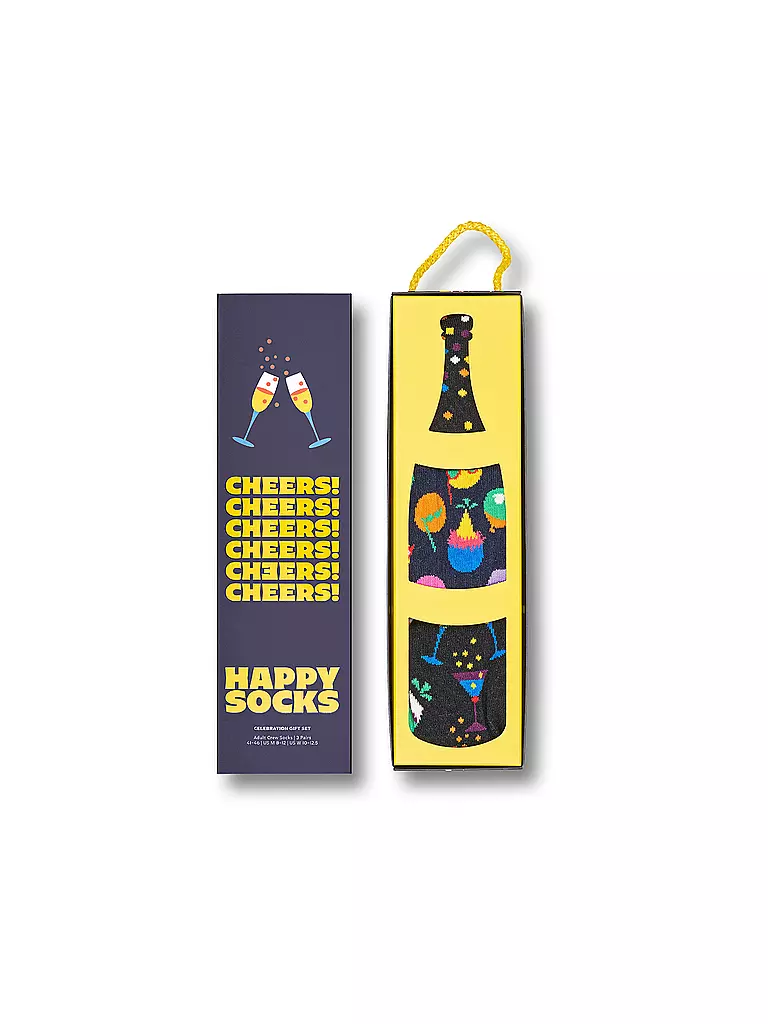 HAPPY SOCKS | Calcetines de mujer CELEBRATION GIFT SET Paquete de 3 36-40 Negro | Negro