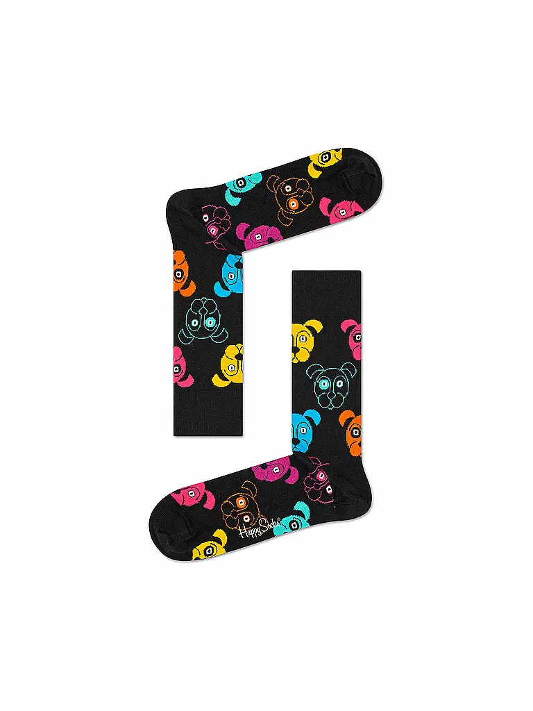 HAPPY SOCKS | Calcetines de mujer DOG 36-40 negro | Negro