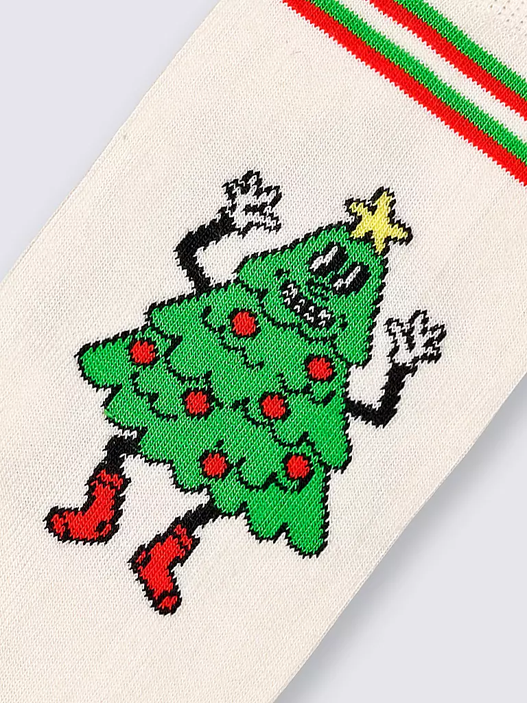 HAPPY SOCKS | Calcetines de mujer HAPPY TREE talla 36 - 40 white | Crema