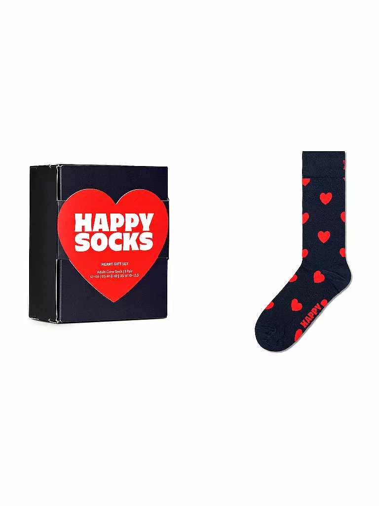 HAPPY SOCKS | Calcetines de mujer HEART GIFT SET Talla 36 - 40 azul marino | Azul oscuro