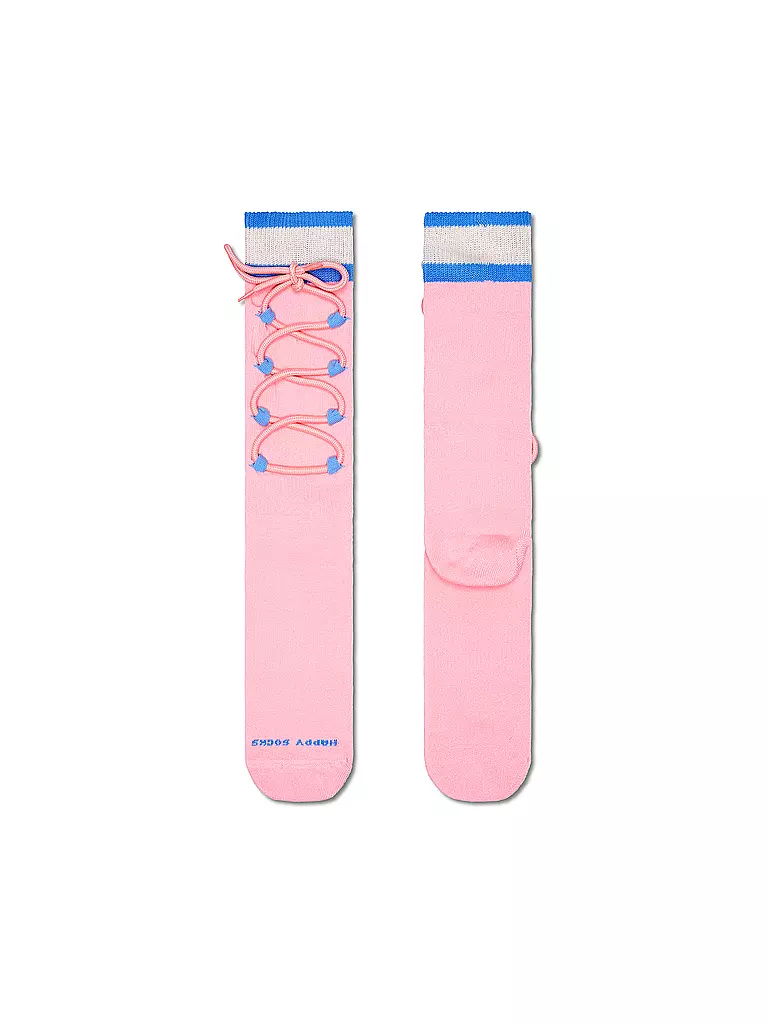 HAPPY SOCKS | Calcetines de mujer LACE SNEAKER SOCK 36-40 rosa claro | Rosa
