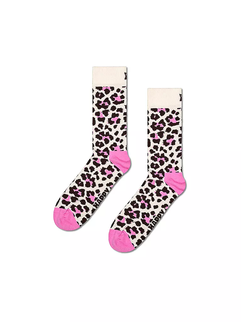 HAPPY SOCKS | Calcetines de mujer LEO 36-40 beige | Crema