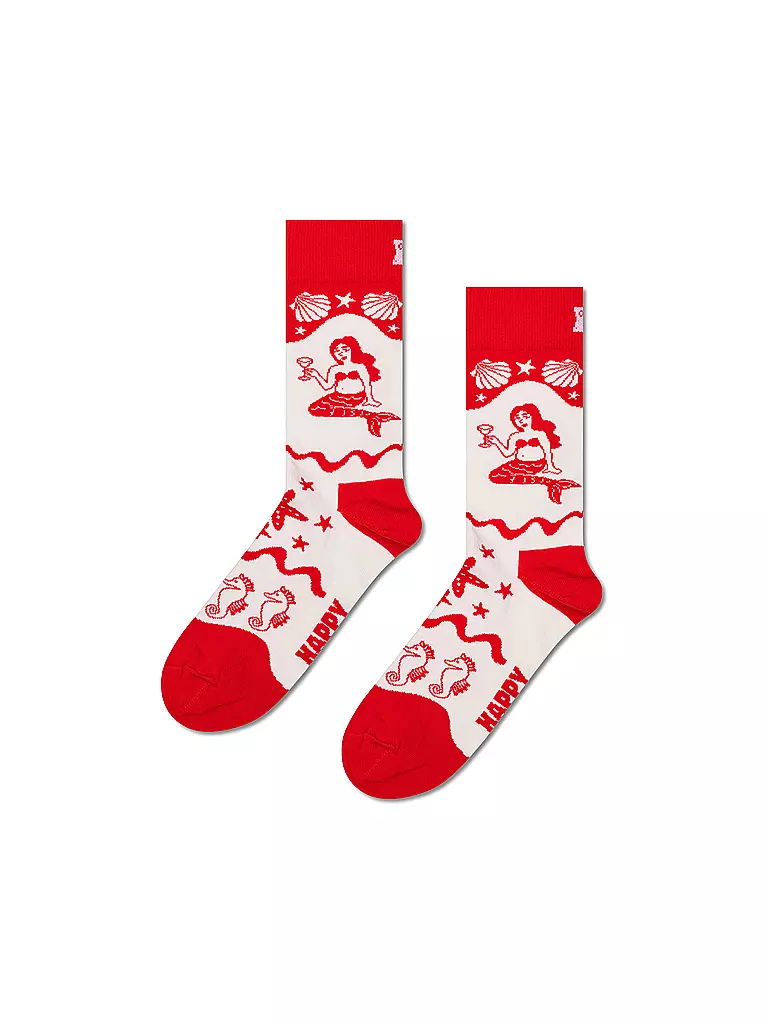 HAPPY SOCKS | Calcetines de mujer MERMAID 36-40 white | Crema