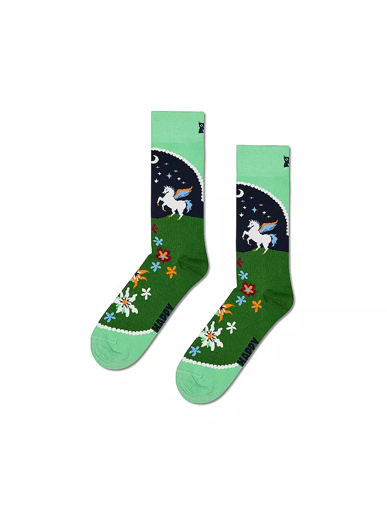 HAPPY SOCKS | Calcetines de mujer PEGASUS LAND 36-40 verde claro | Verde