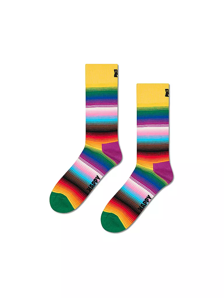 HAPPY SOCKS | Calcetines de mujer PRIDE STRIPE 36-40 amarillo | Multicolor