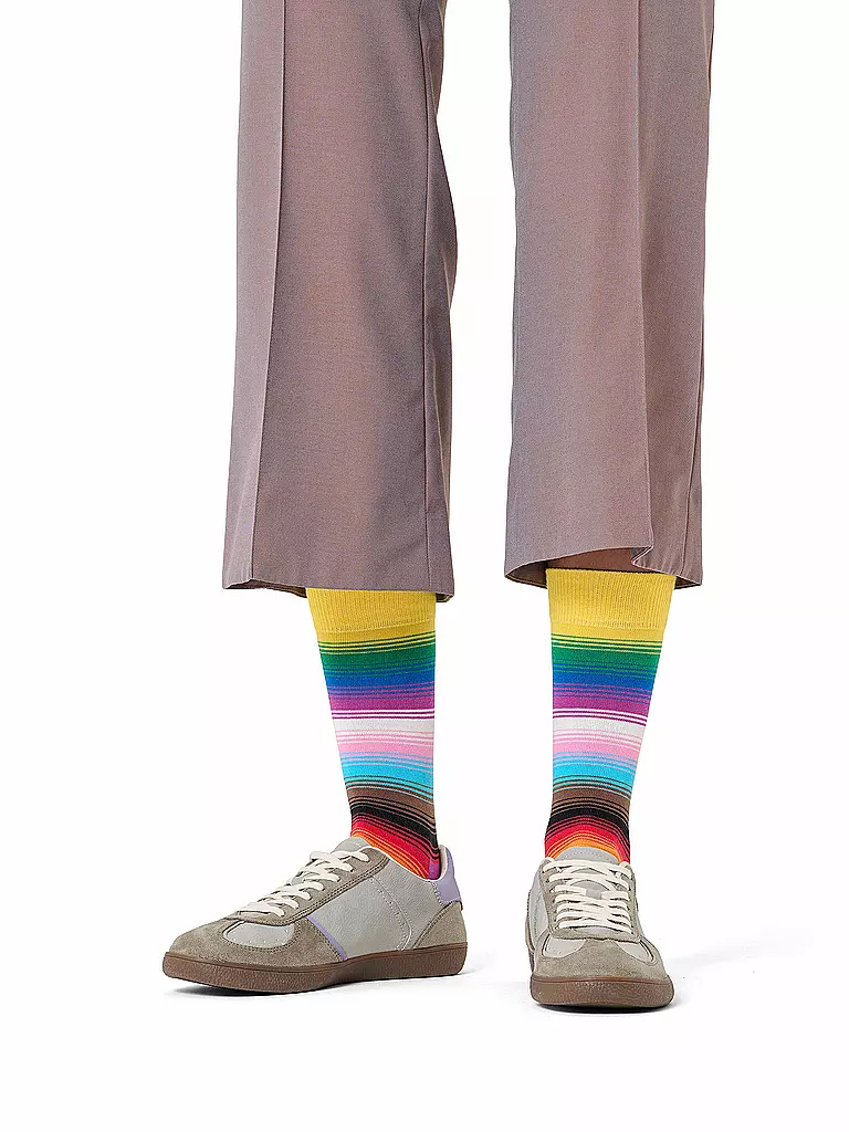 HAPPY SOCKS | Calcetines de mujer PRIDE STRIPE 36-40 amarillo | Multicolor