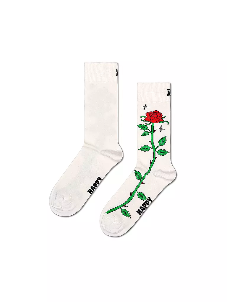 HAPPY SOCKS | Calcetines de mujer ROSE 36-40 blanco | Crema