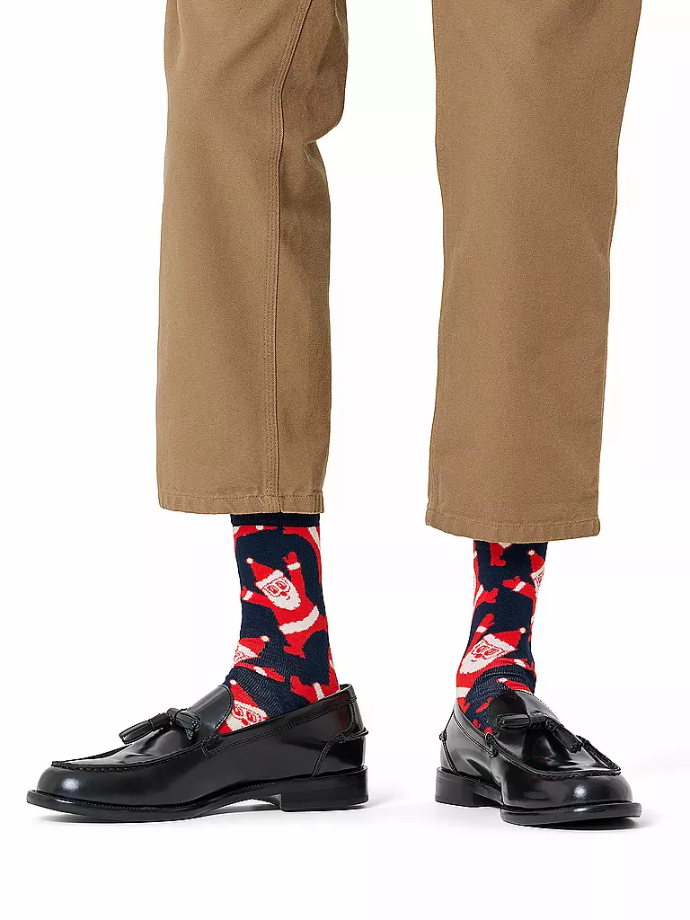 HAPPY SOCKS | Calcetines de mujer SANTA 36-40 navy | Azul oscuro
