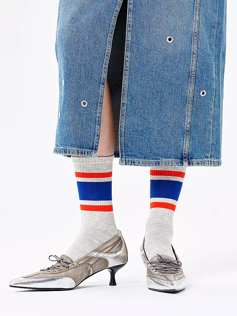 HAPPY SOCKS | Calcetines de mujer SIMPLE STRIPE 36-40 grey | Gris claro