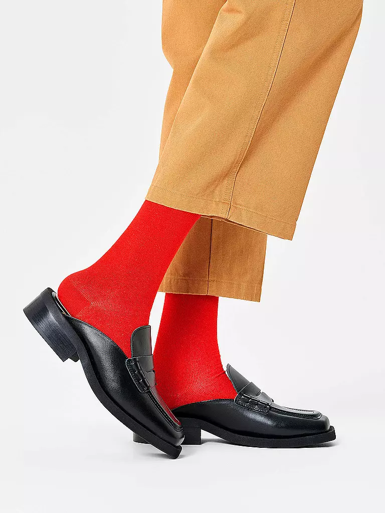 HAPPY SOCKS | Calcetines de mujer SOLID SOCK Talla 36 - 40 rojo | Rojo