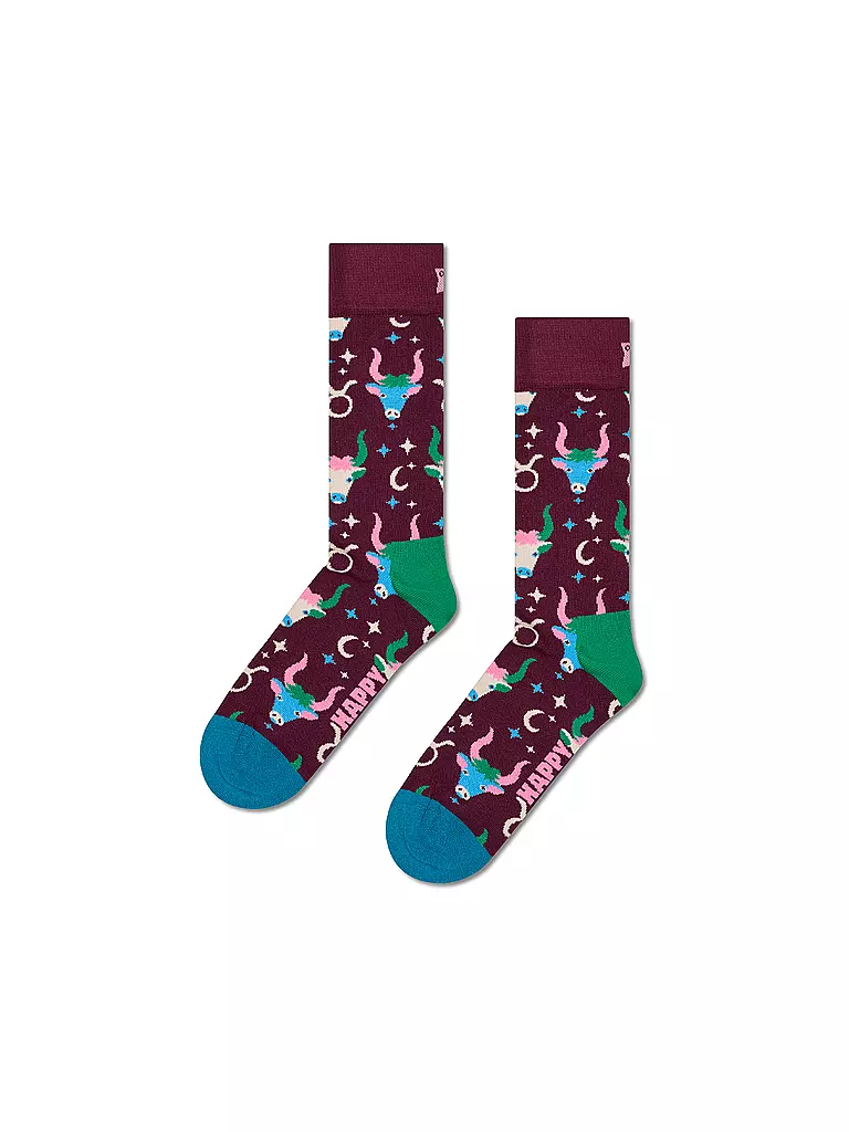 HAPPY SOCKS | Calcetines de mujer STIER 36-40 rojo oscuro | Rojo oscuro