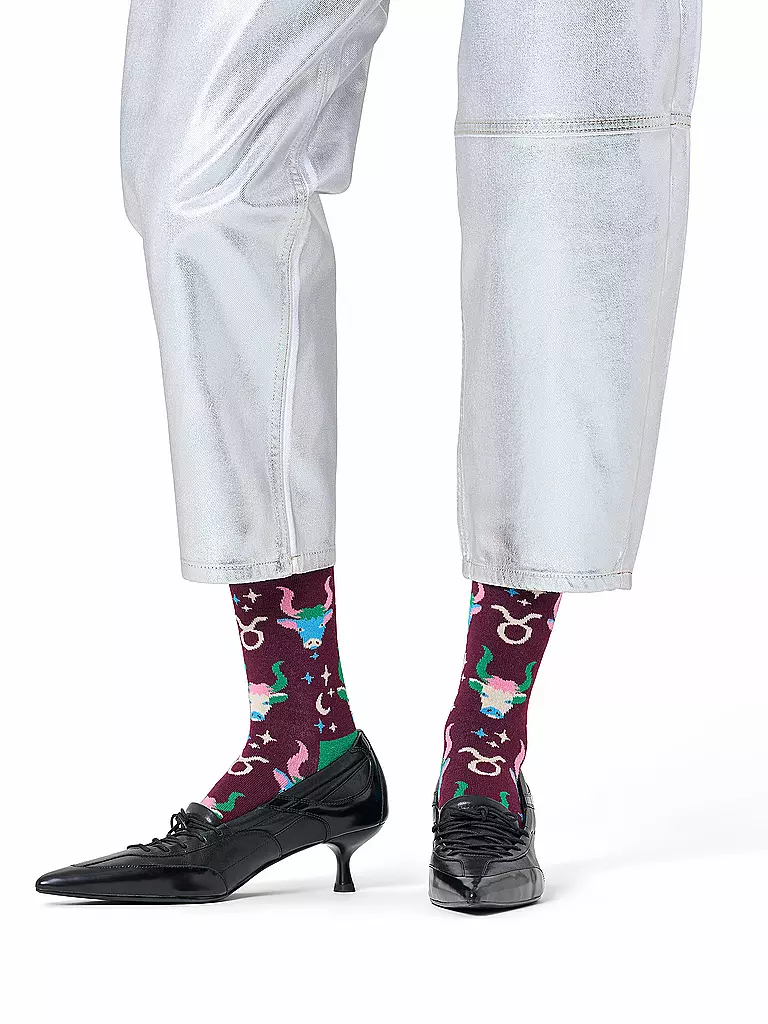 HAPPY SOCKS | Calcetines de mujer STIER 36-40 rojo oscuro | Rojo oscuro