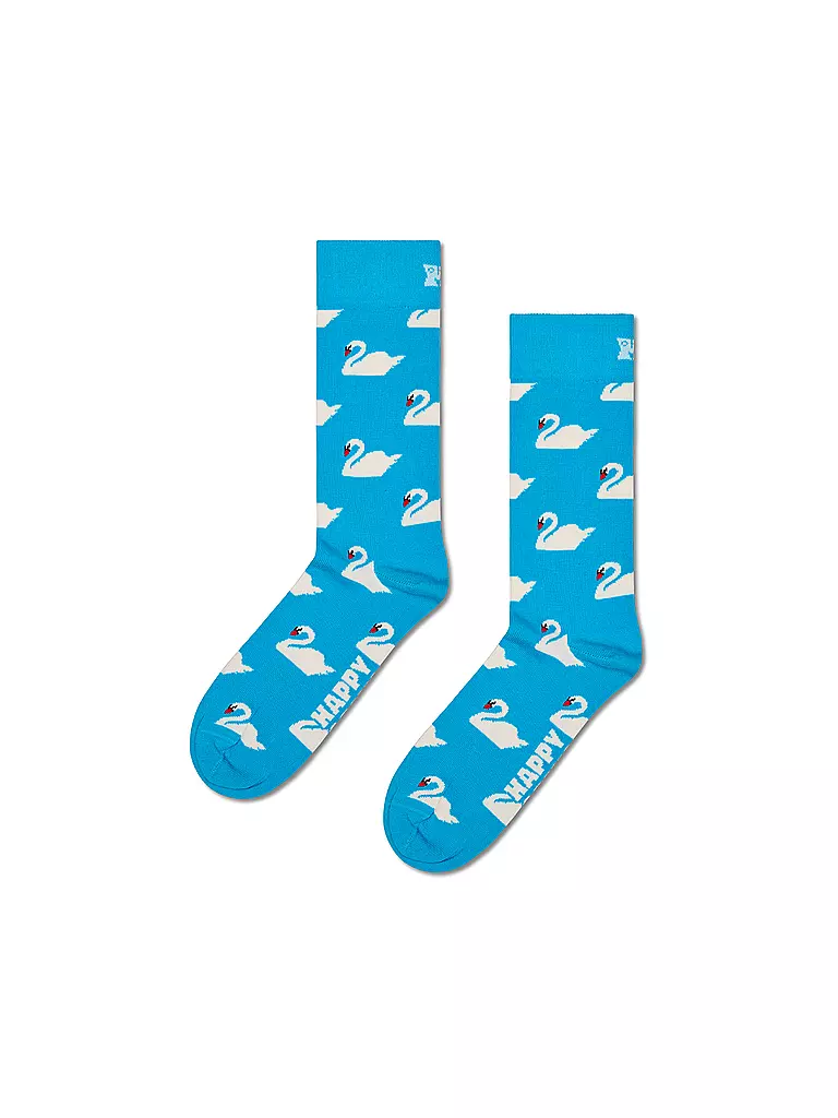 HAPPY SOCKS | Calcetines de mujer SWAN 36-40 azul claro | Azul claro