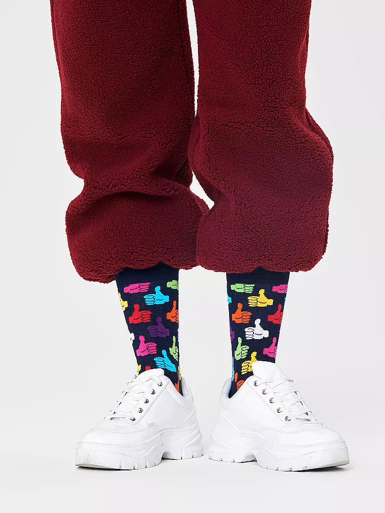 HAPPY SOCKS | Calcetines de mujer THUMBS UP 36-40 azul marino | 
