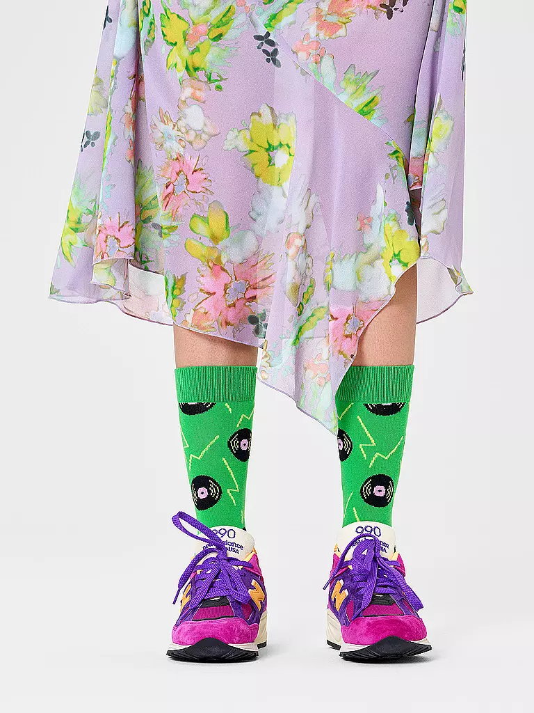 HAPPY SOCKS | Calcetines de mujer VINYL GREEN 36-40 verde | Verde