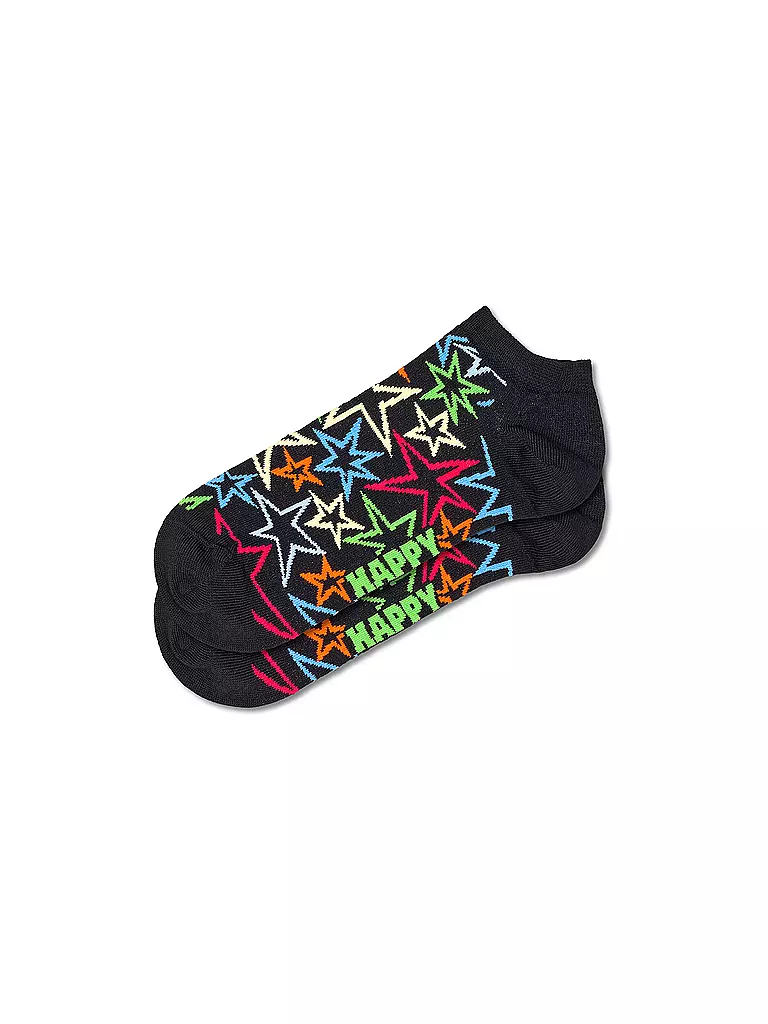 HAPPY SOCKS | Calcetines deportivos para hombre MEGA STAR 41-46 negro | Negro
