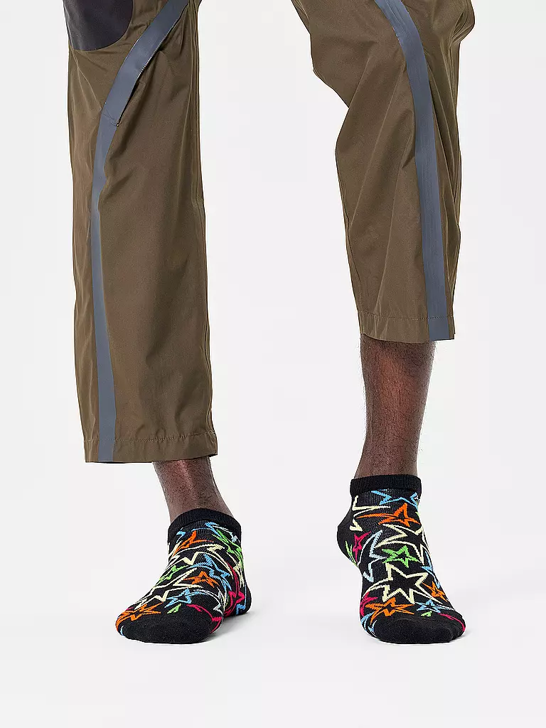 HAPPY SOCKS | Calcetines deportivos para hombre MEGA STAR 41-46 negro | Negro