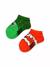 HAPPY SOCKS | Calcetines deportivos para niños TURTLE, paquete de 2, verde | Verde