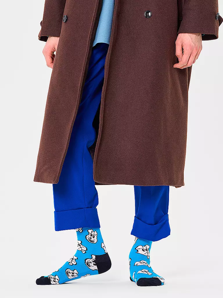 HAPPY SOCKS | Calcetines para hombre 41-46 DOGGO turquesa | Turquesa