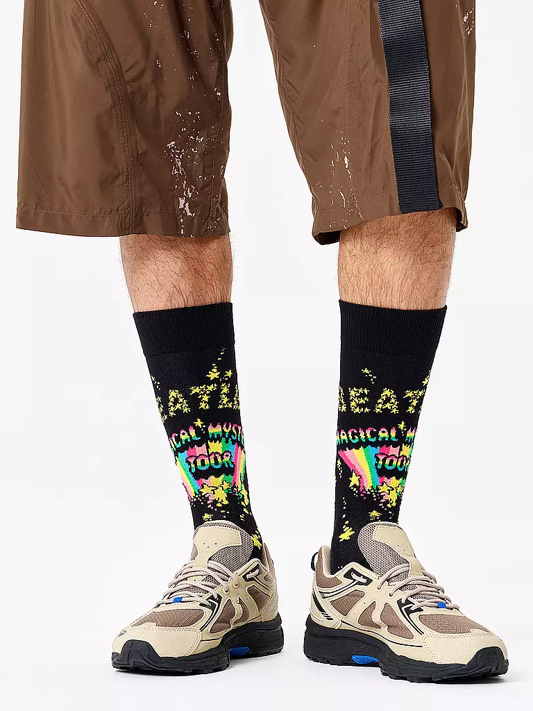 HAPPY SOCKS | Calcetines para hombre BEATLES MAGICAL MYSTERY TOUR 41-46 negro | Negro