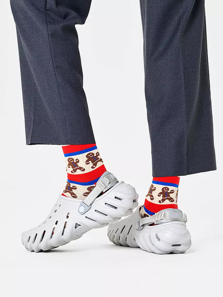 HAPPY SOCKS | Calcetines para hombre GINGERBREAD Talla 41 - 46 red | Rojo