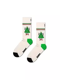 HAPPY SOCKS | Calcetines para hombre HAPPY TREE talla 41 - 46 white | Crema