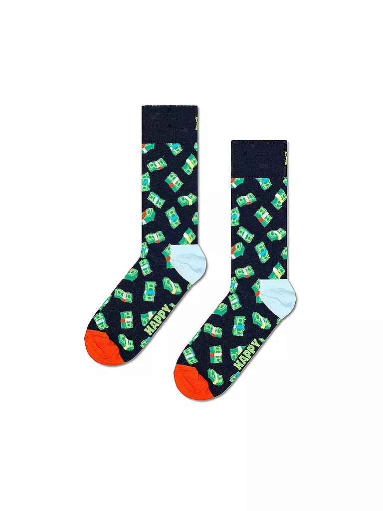 HAPPY SOCKS | Calcetines para hombre MONEY MONEY 41-46 azul marino | Azul oscuro