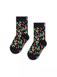 HAPPY SOCKS | Calcetines para niños ALPHABET Black | Negro