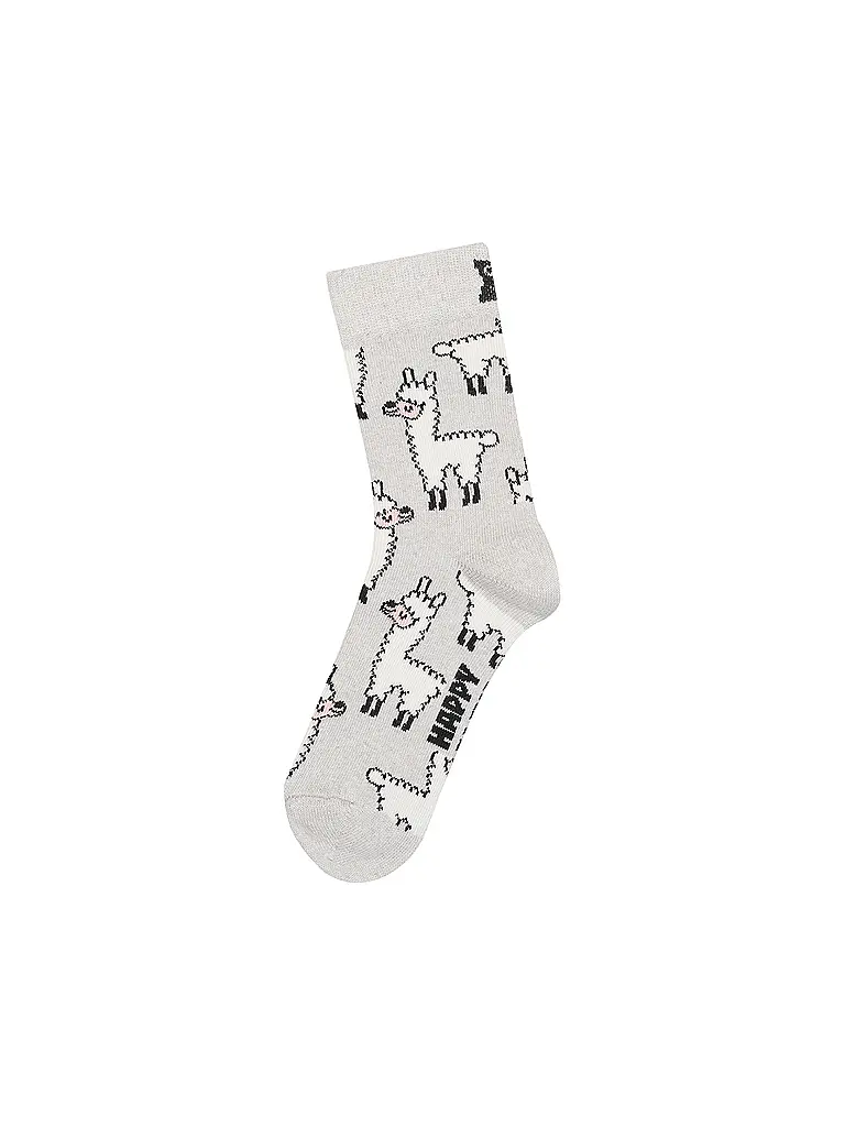 HAPPY SOCKS | Calcetines para niños LLAMA gris | Gris claro