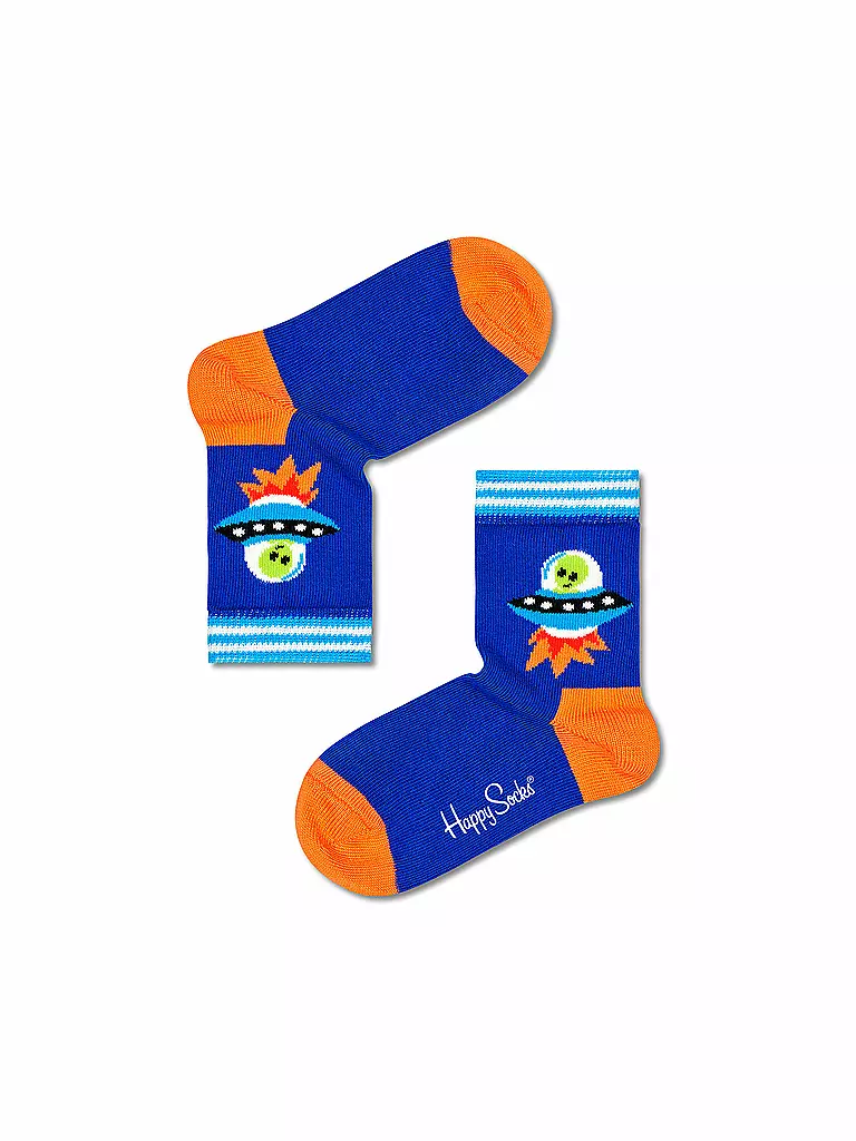 HAPPY SOCKS | Calcetines para niños UFO azul medio | Azul oscuro