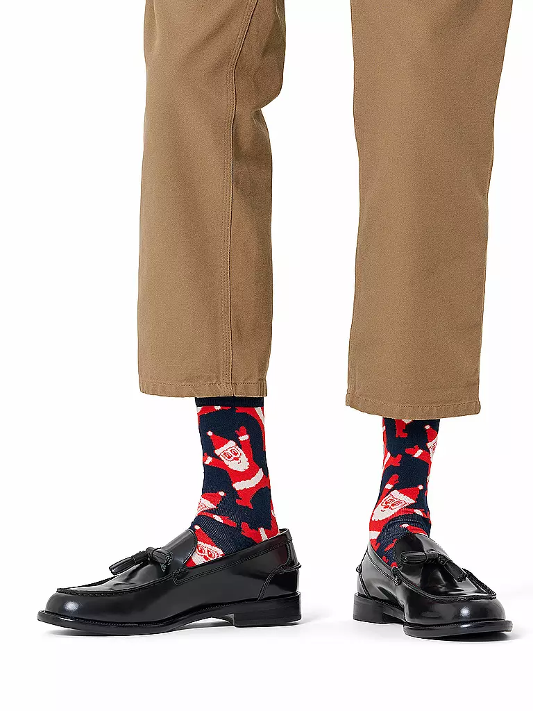 HAPPY SOCKS | Calcetines SANTA 41-46 navy para hombre | Azul oscuro