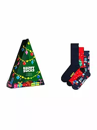 HAPPY SOCKS | Damen Geschenkset 3er Pkg. HOLIDAY 36-40 green | Verde