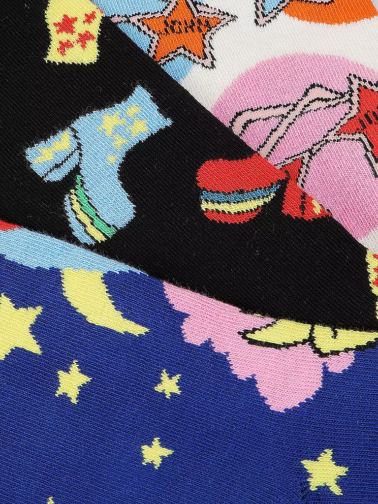 HAPPY SOCKS | Damen Socken ELTON JOHN 3er Pkg. 36-40 black | Negro